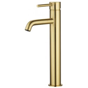 ברז זהב גבוה בעיצוב מודרני