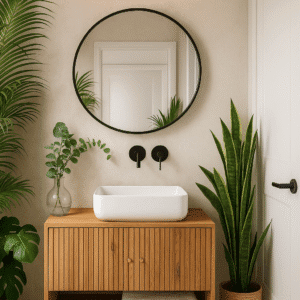 ארונות אמבטיה פורניר גווני עץ